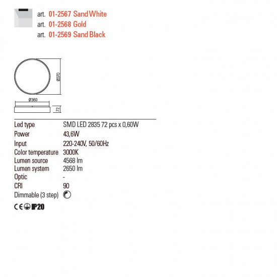 PLAFONIERA LED YOMO AUR 1X43.6W LC [2]