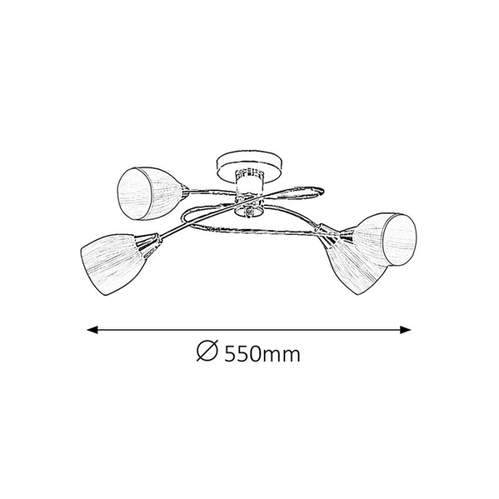 PLAFONIERA  AMY 2598 CROM E14 4X60W D595MM [2]