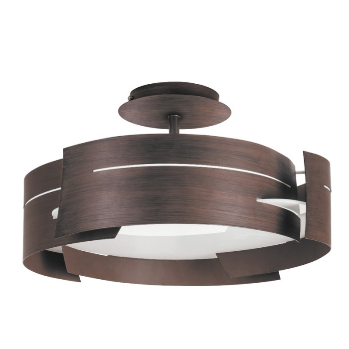 PLAFONIERA  BERBERA  WENGE ALB E27 3X60W D480MM [2]