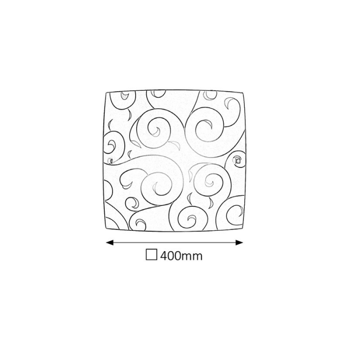 PLAFONIERA  HARMONY LUX ALB E27 2X60W 400X400MM [2]