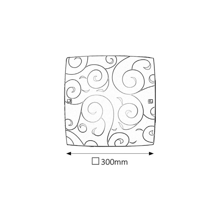 PLAFONIERA HARMONY LUX PLAFONIERA ALB E27 1X60W 300X300MM [2]