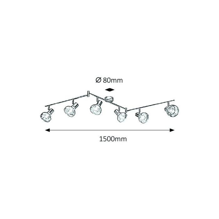 PLAFONIERA RABALUX HOLLY 5553 AURIU ANTIC AMBRA E14 6X40W [2]