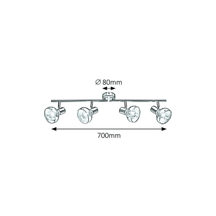 PLAFONIERA RABALUX HOLLY 5559 CROM FUMURIE E14 4X40W [2]