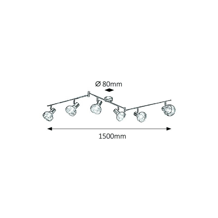PLAFONIERA  HOLLY 5562 CROM FUMURIE E14 6X40W [2]