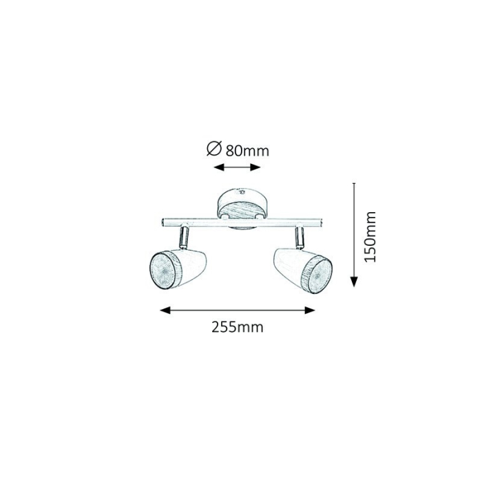 PLAFONIERA KAREN 5565 ALB LEMN LED 8W [2]