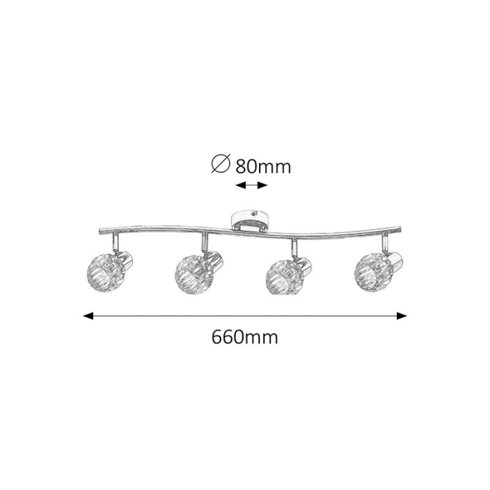 PLAFONIERA LAUREN 6094 CROM E14 4X40W 660X160MM [2]