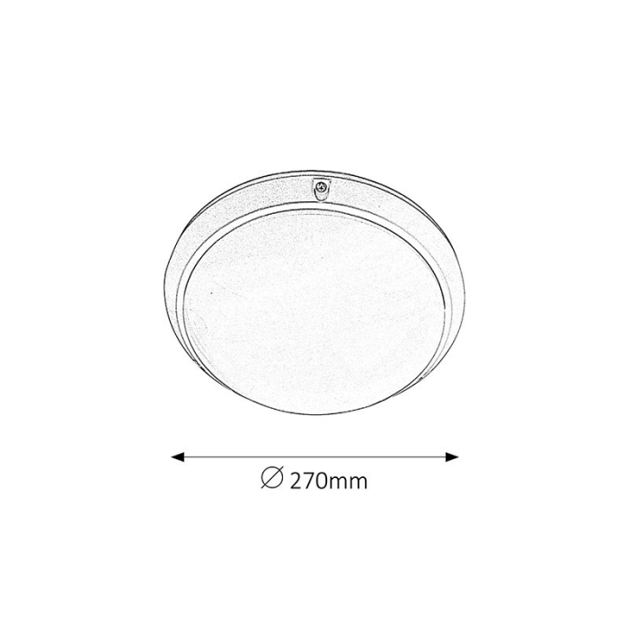 PLAFONIERA LENTIL 5810 DE EXTERIOR ALB E27 1X60W D270MM [2]