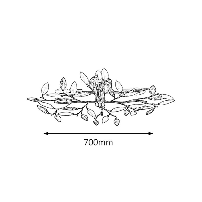 PLAFONIERA  LILIAN 2849 MAROU ANTIC OPAL E14 4X40W 695X470MM [2]