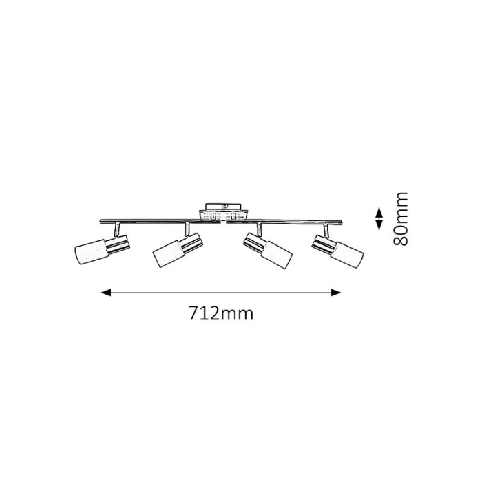 PLAFONIERA  LOGAN 6099 CROM E14 4X40W 825X150MM [2]