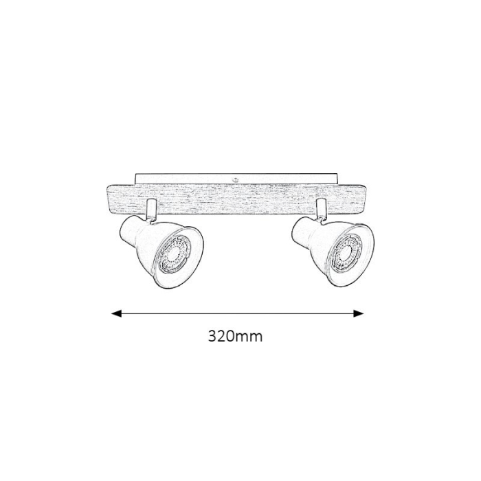 PLAFONIERA MAC 5903  NEGRU GU10 2X15W [2]