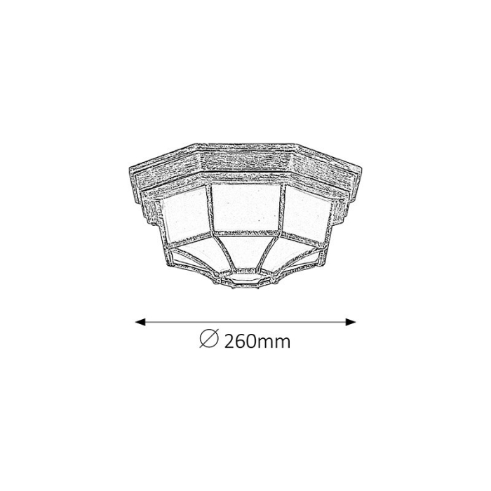 PLAFONIERA MILANO AURIU ANTIC E27 1X100W 260X260MM [2]