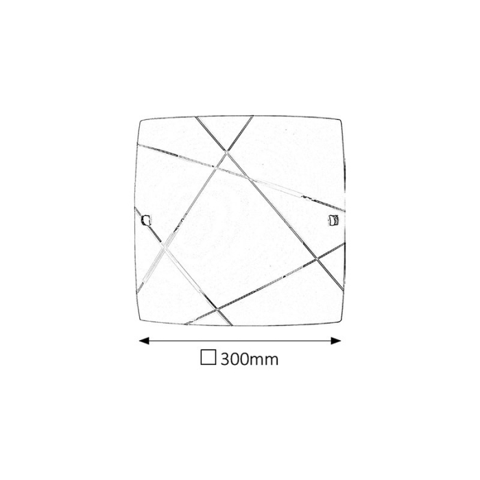 PLAFONIERA PHAEDRA 3698 ALB E27 1X60W 300X300MM [2]
