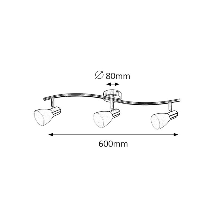 PLAFONIERA RABALUX SOMA 6303 ALB E14 3X40W 610MM [2]