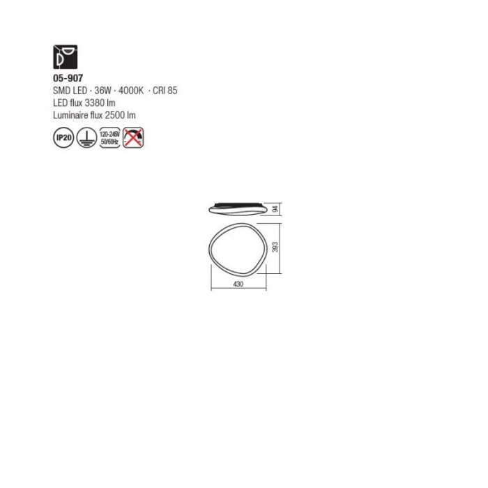 Plafoniera Redo Dreamer 05-907 [2]