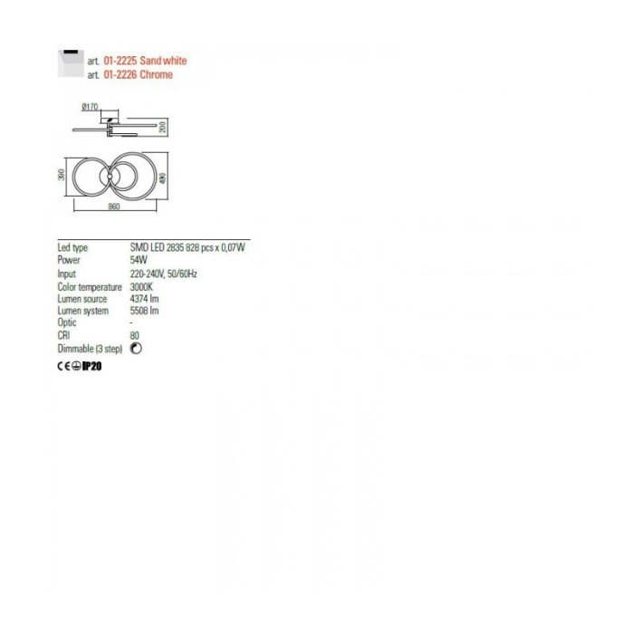 PLAFONIERA REDO SPELL 01-2225 [2]