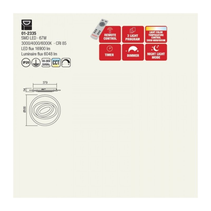 Plafoniera LED Stratos 01-2335 [2]