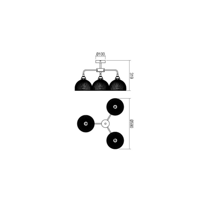 PLAFONIERA TAMIS 01-1570 E27 3X42W [2]