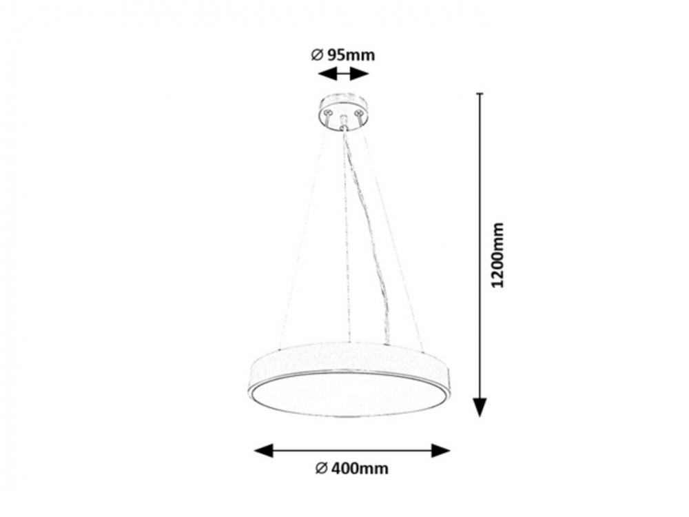 PENDUL TESIA LED 36W NEGRU [2]