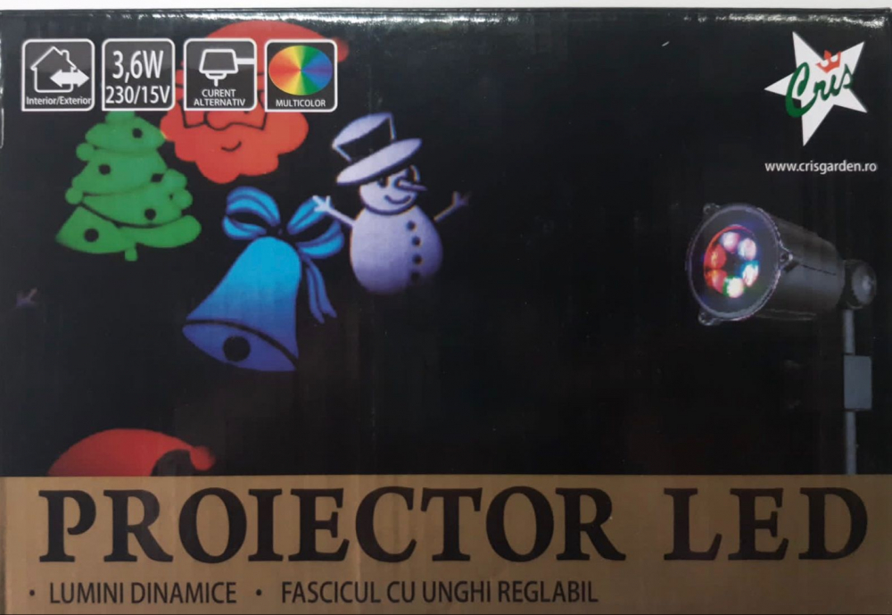 PROIECTOR LED DE EXTERIOR/INTERIOR CU FIGURINE 3.6W [4]