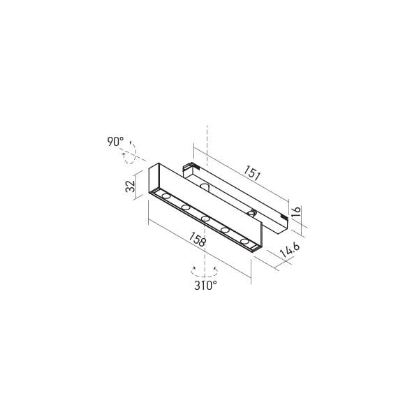 PROIECTOR XCLICK LINIAR ALB  48V DC [2]