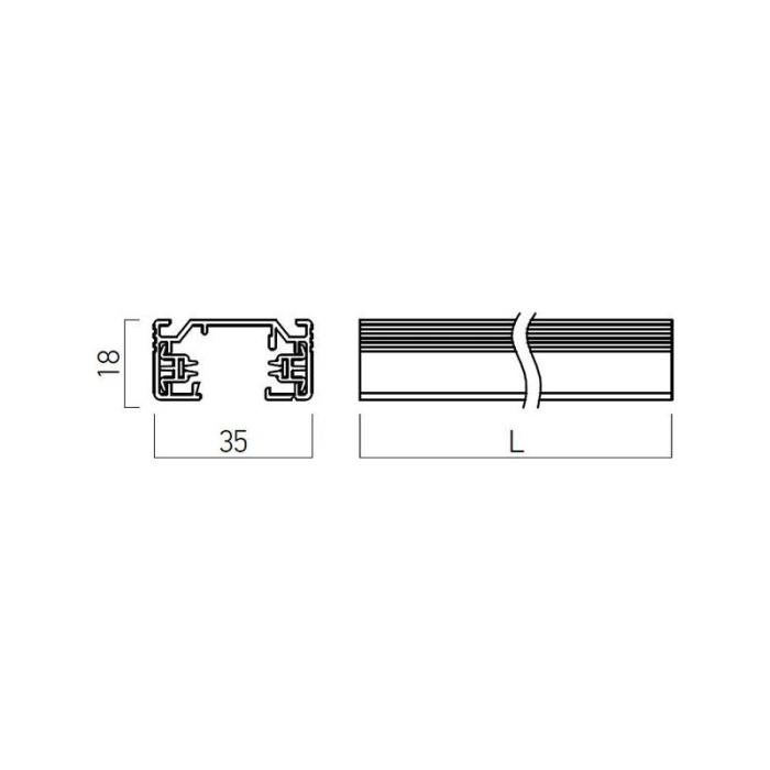 SINA SPOT 1 CANAL MINI TRACK 2ML 250V/16A ALB MAT ARELUX [2]