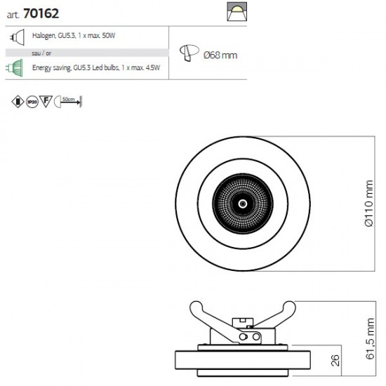 SPOT CRISTAL GU10 1X50W [2]
