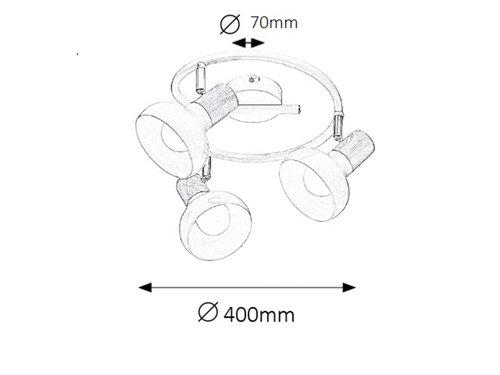 SPOT HOLLY 4X40W E14 ROTUND [2]