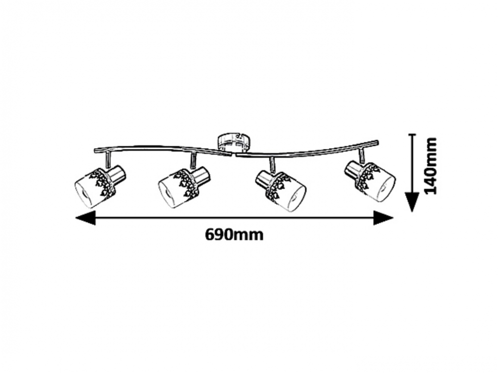 PLAFONIERA LACEY 4X40W E14 [2]