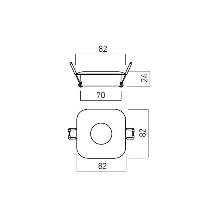 SPOT LED INCASTRAT XCOVER PATRAT  FIX GU10 IP20 NEGRU ARELUX [2]