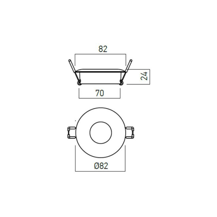 SPOT LED INCASTRAT XCOVER ROTUND FIX GU10 IP20 ALB MAT ARELUX [2]