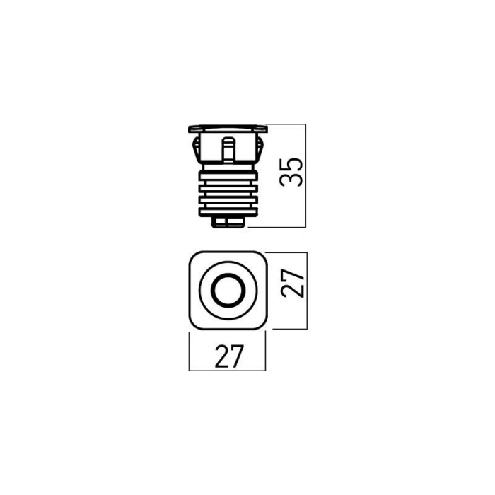 SPOT LED XSKY INCASTRAT 1X1W 3000K ALU IP40 PATRAT SK02WW45 AL ARELUX [3]