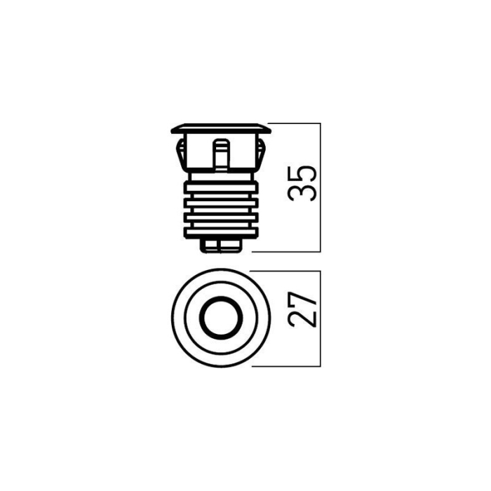 SPOT LED XSKY INCASTRAT 1X1W 3000K ALU IP40 SK01WW45 AL ARELUX [3]