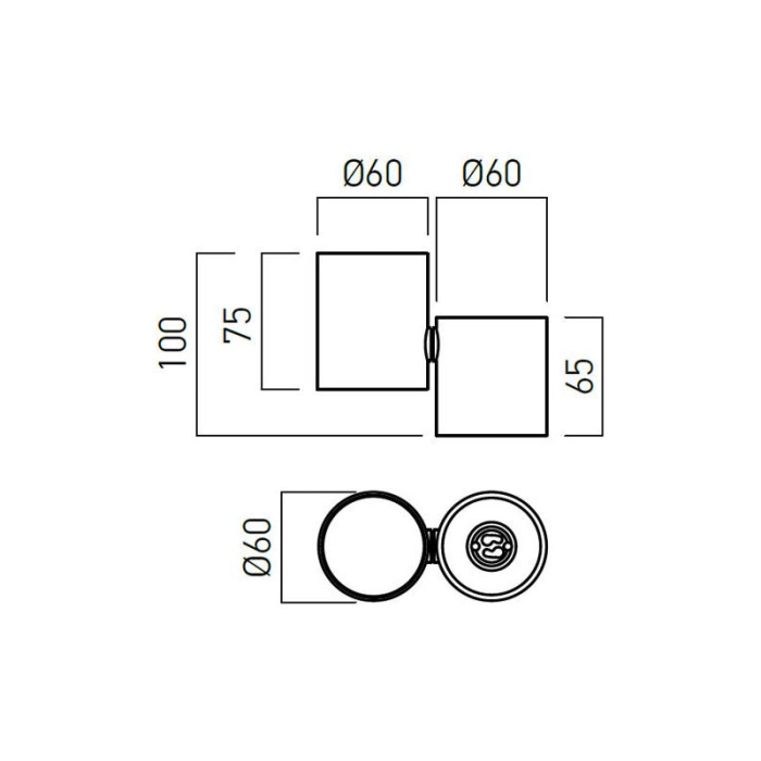 SPOT LED XTOO 1XGU10 IP20 NEGRU ARELUX [2]