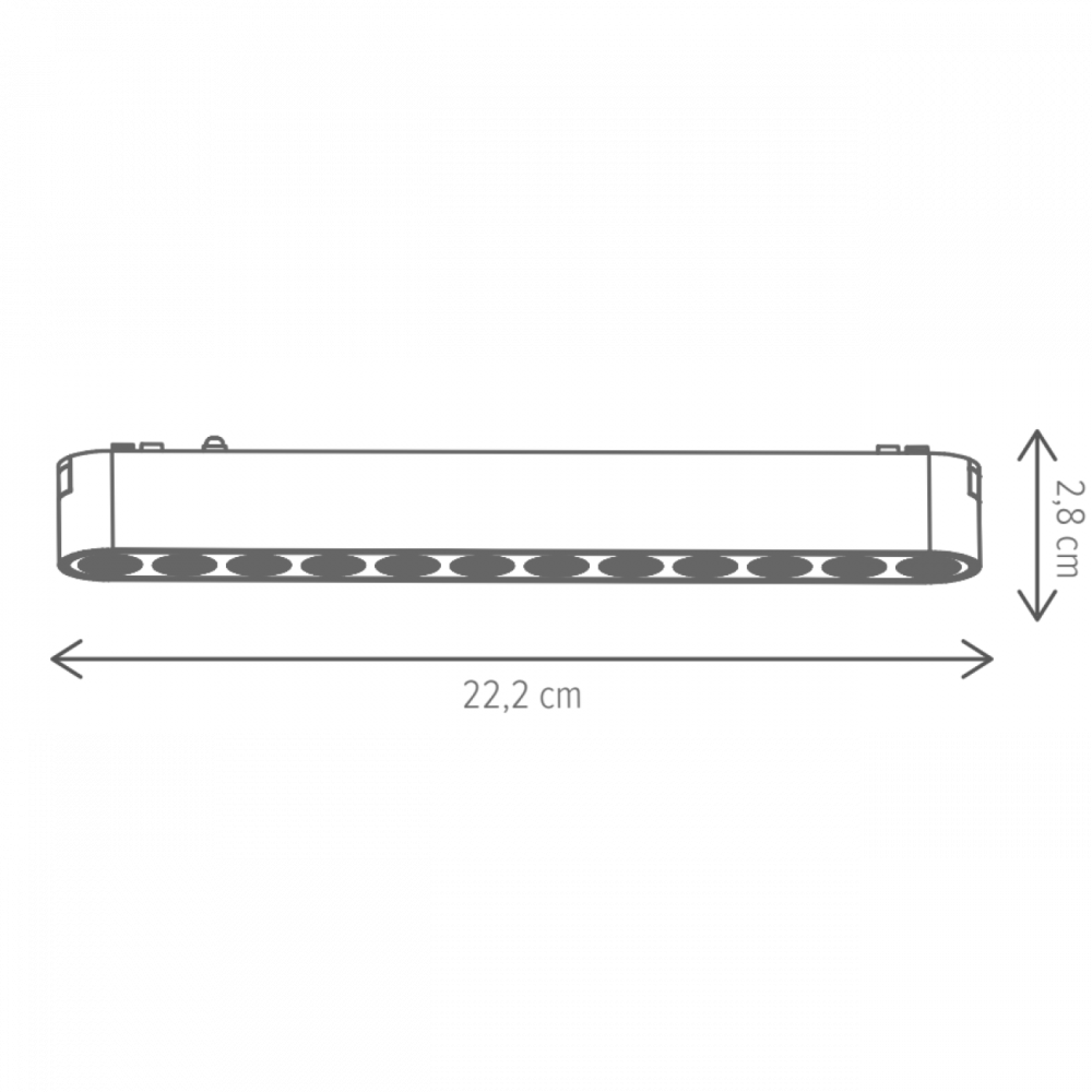 Spot liniar alb slim track light 12W LN pentru sina magnetica [2]