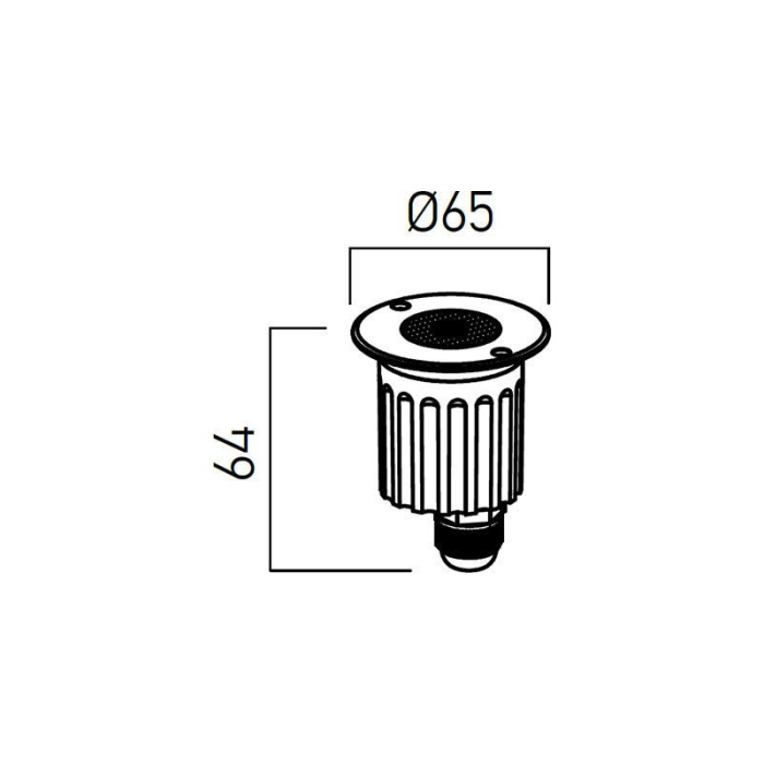 SPOT PAVAJ LED XGROUND ROTUND 1X6W CREE 3000K 36° IP67 INOX ARELUX [3]