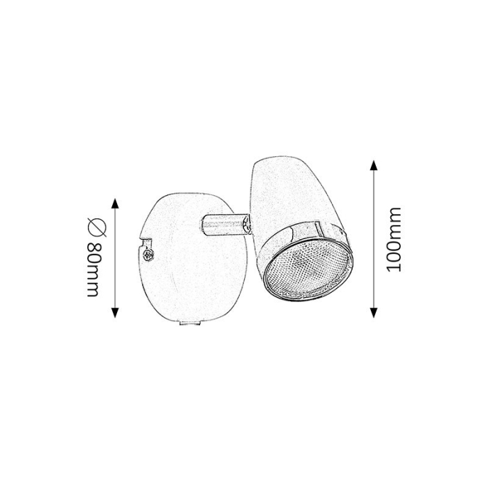 SPOT  KAREN 6512 ANTRACIT CROM LED 4W 80X90MM [2]