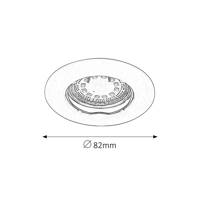 PLAFONIERA RABALUX LITE 1048 INCASTRATE - TAVAN BRONZ GU10 3X50W D82MM [2]