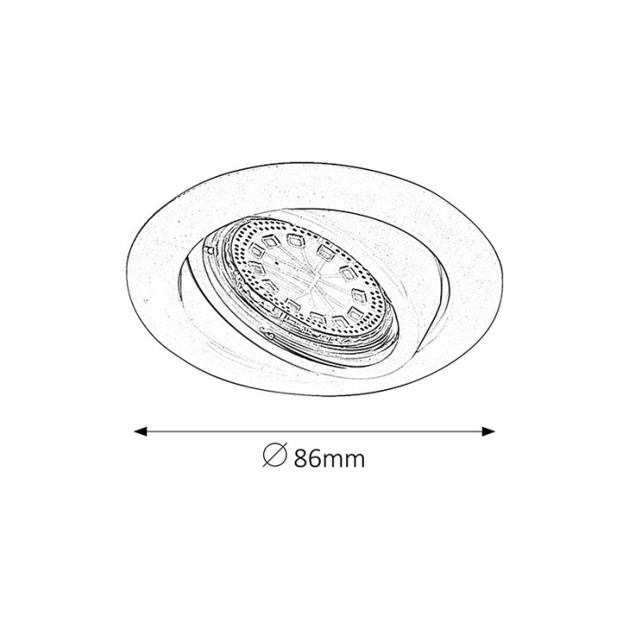 SPOT LITE 1051 INCASTRATE BRONZ GU10 3 50W D86MM [2]