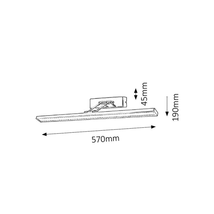 SPOT RABALUX PICTURE 1493 SPOT TABLOU CROM LED 12W 570X45MM [3]