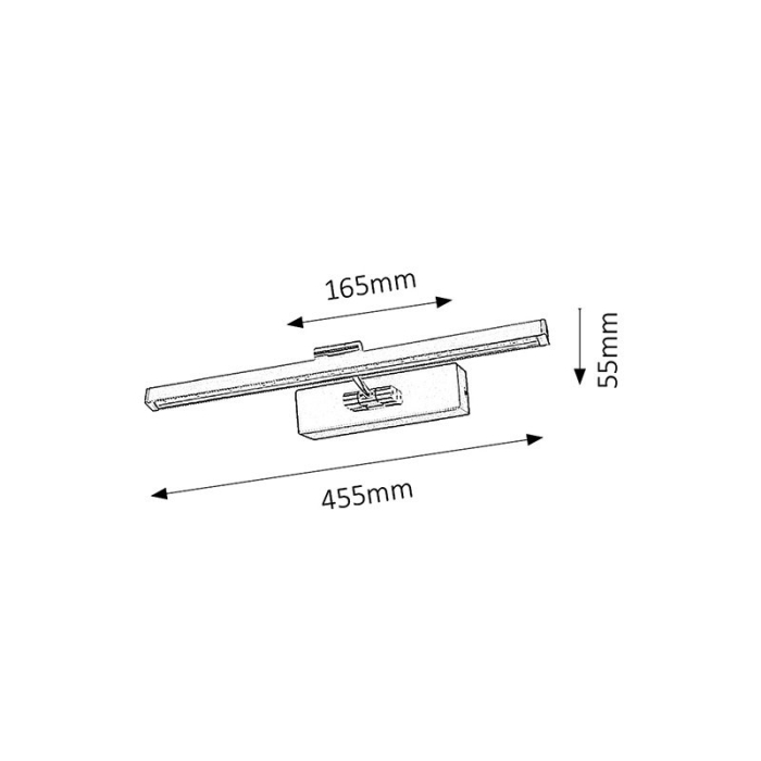 SPOT  PICTURE GUARD SPOT TABLOU CROM LED 8W 455X165MM [2]