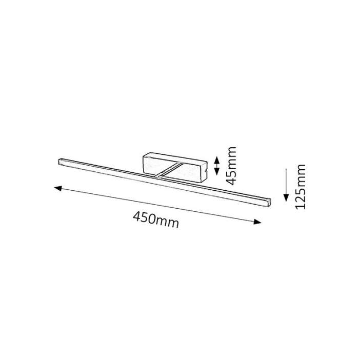 SPOT RABALUX PICTURE SLIM SPOT TABLOU CROM LED 8W 450X45MM [3]