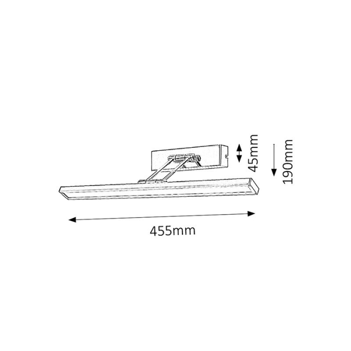 SPOT RABALUX PICTURE SLIM SPOT TABLOU CROM LED 8W 455X45MM [3]