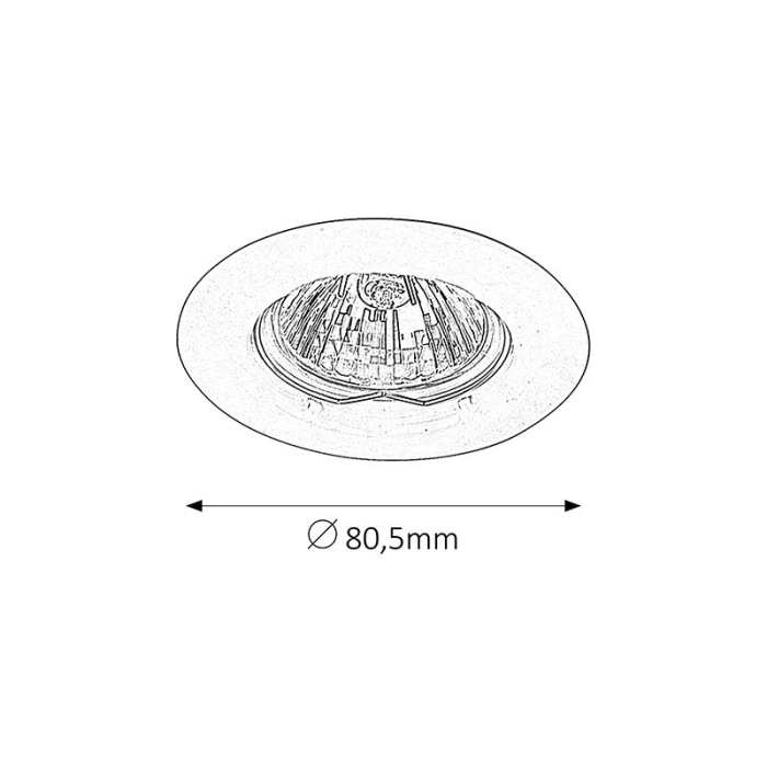 SPOT RABALUX  RELIGHT SPOTURI INCASTRATE - TAVAN CROM GU5.3 12V 1 50W D80.5MM [2]