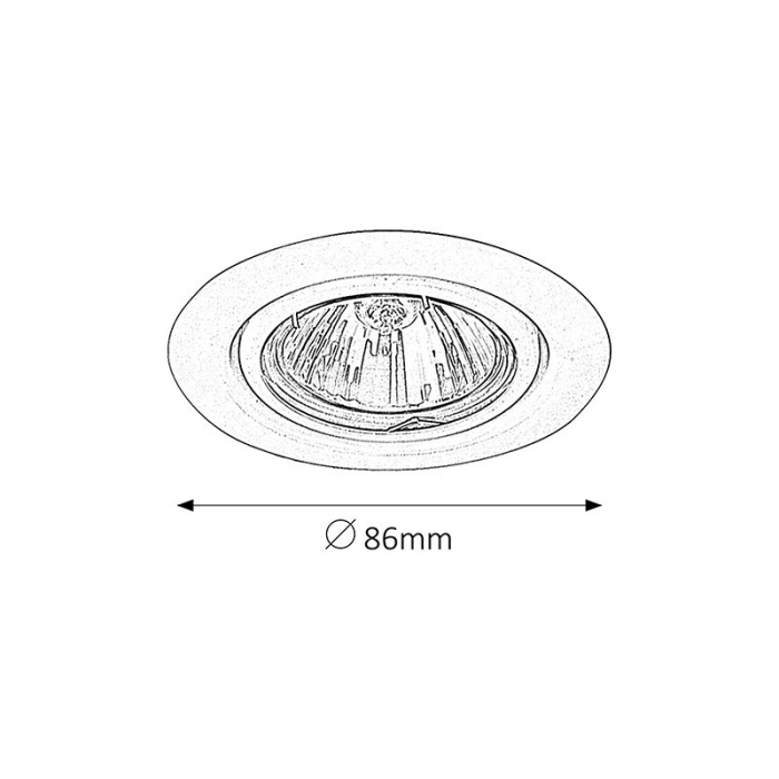 SPOT RELIGHT SPOTURI INCASTRATE ALB GU5.3 12V 1 50W D86MM [2]