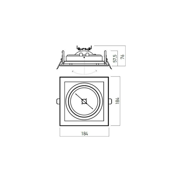 SPOT TAVAN FALS XSTEP ST G53 1X50/60W ST02 ALB MAT ARELUX [4]