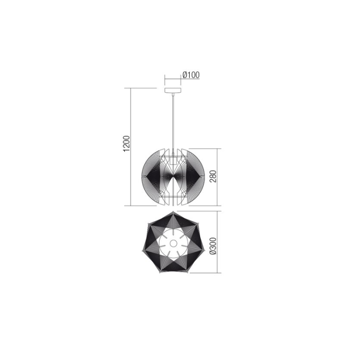 SUSPENSIE ARCADIA 1X40W E27 [2]