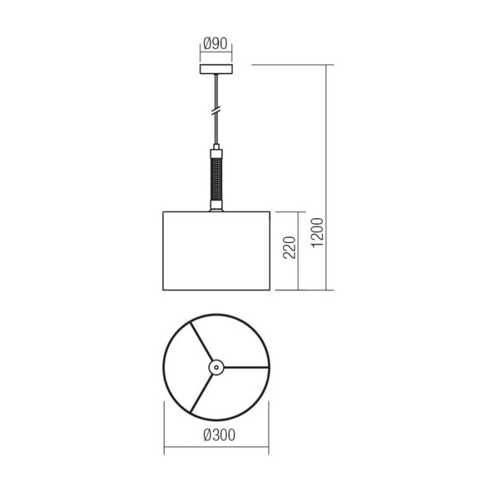 SUSPENSIE ASTRID 1X42W E27 ARGINTIU [2]