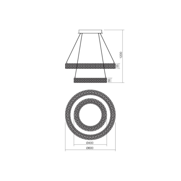 SUSPENSIE LED METIS 01-1391 40W+24W LUMINA NATURALA [2]