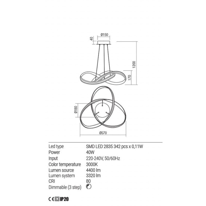 SUSPENSIE LED REDO NUCLEO 01-1782 [2]