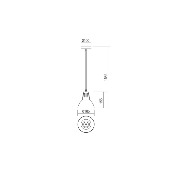 SUSPENSIE PEEP 01-1280 1X42W E27 ALB [2]